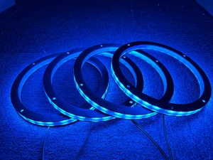 4PCS 8" RGB Car LED Speaker Ring Lights Coaxial Speaker Lights Music Dance Decorative Light Kit Multiple Spacer Ring Light Bluetooth App/RF Remote Control 4PCS 8" RGB Car LED Speaker Ring Lights Coaxial Speaker Lights Music Dance Decorative Light Kit Multiple Spacer Ring Light Bluetooth App/RF Remote Control