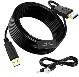 XBOHJOE USB 3.0 Male to Male Cable 30ft Type A Male to A Male Cord 5 Gbps Double USB a to USB a Cable Compatible with Hard Drive Cooling Fan/pad DVD Player and More (Black, 30FT) XBOHJOE USB 3.0 Male to Male Cable 30ft Type A Male to A Male Cord 5 Gbps Double USB a to USB a Cable Compatible with Hard Drive Cooling Fan/pad DVD Player and More (Black, 30FT)