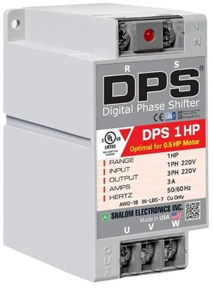 American DPS Digital Phase Converter 1HP, Single to 3 Phase, 3A 200-240V American DPS Digital Phase Converter 1HP, Single to 3 Phase, 3A 200-240V