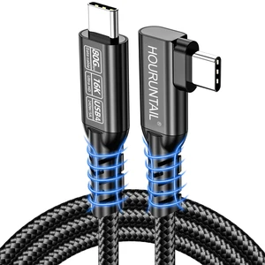 HOURUNTAIL Thunderbolt 5Cable 6.6ft2M,USB4 C to C 90Degree Angle HOURUNTAIL Thunderbolt 5Cable 6.6ft2M,USB4 C to C 90Degree Angle