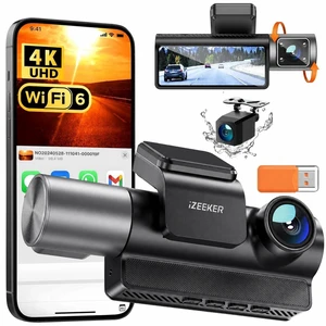 iZEEKER 4K Dash Cam Front and Rear Inside, 3 Channel Dash Camera for Cars iZEEKER 4K Dash Cam Front and Rear Inside, 3 Channel Dash Camera for Cars