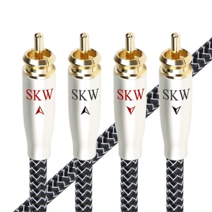 SKW High-End WG Series 2RCA Interconnect Cable (6.5ft/2m) - Premium Audiophile Male to Male Audio Cable for Hi-Fi Systems SKW High-End WG Series 2RCA Interconnect Cable (6.5ft/2m) - Premium Audiophile Male to Male Audio Cable for Hi-Fi Systems