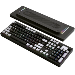 OOCTPK Wireless Mechanical Keyboard, Chilkey ND104 Gaming Keyboard with LCD Screen, 104% Hot Swappable Custom Keyboard with Knob, RGB Backlit, Bluetooth 5.4/2.4GHz/USB-C, Full-Aluminum, PC/Mac OOCTPK Wireless Mechanical Keyboard, Chilkey ND104 Gaming Keyboard with LCD Screen, 104% Hot Swappable Custom Keyboard with Knob, RGB Backlit, Bluetooth 5.4/2.4GHz/USB-C, Full-Aluminum, PC/Mac