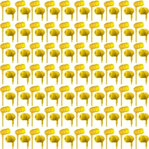Macarrie 200 Pack Earbuds Bulk Headphones 3.5 mm Classroom, Yellow Macarrie 200 Pack Earbuds Bulk Headphones 3.5 mm Classroom, Yellow