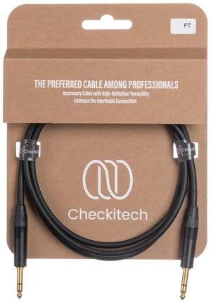 Checkitech Gratify G1201 Gold TRS-TRS Balanced 1/4-inch TRS Male to 1/4-inch TRS Male Patch Cable. Pofessional Grade, Black. (3 Foot) Checkitech Gratify G1201 Gold TRS-TRS Balanced 1/4-inch TRS Male to 1/4-inch TRS Male Patch Cable. Pofessional Grade, Black. (3 Foot)