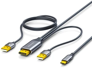 NEXHYPE DisplayPort to USB-C Cable Data & Power for Portable Displays 9.8FT NEXHYPE DisplayPort to USB-C Cable Data & Power for Portable Displays 9.8FT