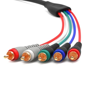 BlueRigger Component Video Cable with Audio (10FT, RCA- 5 Cable, Supports 1080i) - Compatible with DVD Players, VCR, Camcorder, Projector BlueRigger Component Video Cable with Audio (10FT, RCA- 5 Cable, Supports 1080i) - Compatible with DVD Players, VCR, Camcorder, Projector