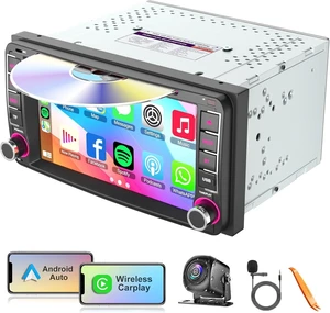 7 Inch Car Radio for Toyota 4Runner 2003-2009, for Tundra 2003-2006, for Sequoia 2003-2007, Car Stereo with CD/DVD Player- CarPlay & Android Auto,Bluetooth & FM Radio 7 Inch Car Radio for Toyota 4Runner 2003-2009, for Tundra 2003-2006, for Sequoia 2003-2007, Car Stereo with CD/DVD Player- CarPlay & Android Auto,Bluetooth & FM Radio