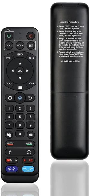 New V2 Pro Bluetooth Voice Remote Control, Replacement for vSeeBox V2/Pro, V1/Pro, Elite, Max, Compatible with OctaStream Elite Max Android TV Box Remote New V2 Pro Bluetooth Voice Remote Control, Replacement for vSeeBox V2/Pro, V1/Pro, Elite, Max, Compatible with OctaStream Elite Max Android TV Box Remote