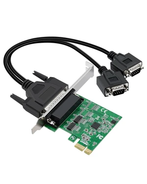 Buacoz PCIe to Dual RS232 Serial Port Card with DB9 Connectors - 2-Port COM Expansion Card for Industrial PCs, Desktop Computers, and 9-Pin Multi-Serial Adapter Buacoz PCIe to Dual RS232 Serial Port Card with DB9 Connectors - 2-Port COM Expansion Card for Industrial PCs, Desktop Computers, and 9-Pin Multi-Serial Adapter