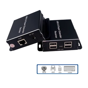 E-SDS USB 2.0 Extender to RJ45 Over Cat5 Cat5E Cat6 up to 196 Ft, USB Ethernet Extender Over Cat5/5E/6 Supports Windows/Mac/Vista, Plug and Play, No Driver Needed (USB Extender 4 Ports) E-SDS USB 2.0 Extender to RJ45 Over Cat5 Cat5E Cat6 up to 196 Ft, USB Ethernet Extender Over Cat5/5E/6 Supports Windows/Mac/Vista, Plug and Play, No Driver Needed (USB Extender 4 Ports)