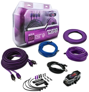 DS18 AKIT8.PU 8-GA Amplifier Installation Wiring Kit - Up to 840W Max, ANL Fuse Holder with 60A, Speaker & RCA Cables, CCA Amplifier Wiring Kit, Ultra Flex Wire, Amp Wire Kit 8 Gauge - Purple DS18 AKIT8.PU 8-GA Amplifier Installation Wiring Kit - Up to 840W Max, ANL Fuse Holder with 60A, Speaker & RCA Cables, CCA Amplifier Wiring Kit, Ultra Flex Wire, Amp Wire Kit 8 Gauge - Purple