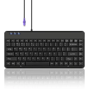 Perixx PERIBOARD-409P Wired PS2 Mini Keyboard, Black, US English Layout Perixx PERIBOARD-409P Wired PS2 Mini Keyboard, Black, US English Layout