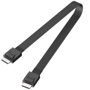 Oculink SFF-8611 4i Male Cable 64Gbps, PCIe 4.0 x4 16GT/s, SAS 4.0 24Gbps Oculink SFF-8611 4i Male Cable 64Gbps, PCIe 4.0 x4 16GT/s, SAS 4.0 24Gbps