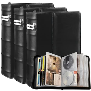 PUTNATRUE CD DVD Storage Binder 3 Pack, Holds 168 Discs and 84 Booklets with Tag Slots, Portable Media Disc Organizer for Blu ray, Music, Video Games, Home Collection and Car (White Pages) PUTNATRUE CD DVD Storage Binder 3 Pack, Holds 168 Discs and 84 Booklets with Tag Slots, Portable Media Disc Organizer for Blu ray, Music, Video Games, Home Collection and Car (White Pages)