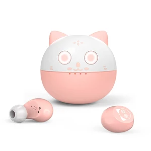 Jinpei Cute Pink cat Wireless Earphones, Waterproof, Noise Cancelling in-Ear erbuds, TWS Stereo Headphones, Built in mic Headset Premium Sound with deep bass, JE-05B_K71 Jinpei Cute Pink cat Wireless Earphones, Waterproof, Noise Cancelling in-Ear erbuds, TWS Stereo Headphones, Built in mic Headset Premium Sound with deep bass, JE-05B_K71