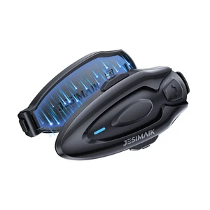 JESIMAIK Motorcycle Bluetooth Headset, Motorcycle Intercom Bluetooth 5.2, Magnet Helmet Communication System, Fast Charge, FM Radio, Group Intercom with AUX Port for ATV, Black, 1 Pack JESIMAIK Motorcycle Bluetooth Headset, Motorcycle Intercom Bluetooth 5.2, Magnet Helmet Communication System, Fast Charge, FM Radio, Group Intercom with AUX Port for ATV, Black, 1 Pack
