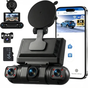 Driauto 2K Dash Cam Front and Rear Inside Left/Right, 3604 Channel 2560*1440P Dash Camera for Cars, Night Vision Loop recording WIFI G-Sensor motion detection parking assistance 64G Card+ Backup Cam Driauto 2K Dash Cam Front and Rear Inside Left/Right, 3604 Channel 2560*1440P Dash Camera for Cars, Night Vision Loop recording WIFI G-Sensor motion detection parking assistance 64G Card+ Backup Cam