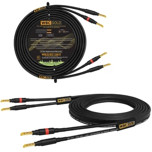 WORLDS BEST CABLES 50 Foot WBC-GOLD-LOCAP-SPKR-12 AWG - Low-Capacitance - Low-Inductance - High Purity OFC - Audiophile HiFi Speaker Cable Pair with Eminence Gold Banana Plugs WORLDS BEST CABLES 50 Foot WBC-GOLD-LOCAP-SPKR-12 AWG - Low-Capacitance - Low-Inductance - High Purity OFC - Audiophile HiFi Speaker Cable Pair with Eminence Gold Banana Plugs