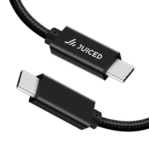 Juiced Systems PowerUp 10 Gbps USB-C to USB-C Data Transfer Cable - Black 6.5ft ^^ 2 Meters ^^ USB-C 3.2 Gen 2 Juiced Systems PowerUp 10 Gbps USB-C to USB-C Data Transfer Cable - Black 6.5ft ^^ 2 Meters ^^ USB-C 3.2 Gen 2