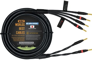 WORLDS BEST CABLES 20 Foot - Canare 4S11 Audiophile Grade - HiFi Star-Quad Bi-Wire Single Speaker Cable for Center Channel with Eminence Gold Banana Connectors WORLDS BEST CABLES 20 Foot - Canare 4S11 Audiophile Grade - HiFi Star-Quad Bi-Wire Single Speaker Cable for Center Channel with Eminence Gold Banana Connectors