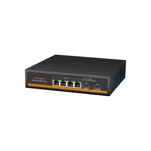 6 Port 2.5G PoE Switch, 4 x PoE+ Ports (802.3af/at, 30W/Port & 75W Total), 2 x 10G SFP+, 60Gbps Capacity, Metal, 110-240V AC Input (DC52V PoE), Desktop/Wall Mount, for AP, IP Camera, NAS, PC 6 Port 2.5G PoE Switch, 4 x PoE+ Ports (802.3af/at, 30W/Port & 75W Total), 2 x 10G SFP+, 60Gbps Capacity, Metal, 110-240V AC Input (DC52V PoE), Desktop/Wall Mount, for AP, IP Camera, NAS, PC