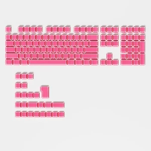 Ussixchare Red PBT Shine Through Keycaps, Side Printed Translucent Keycaps, Double Shot Cherry Profile for MX Switches Mechanical Keyboard Ussixchare Red PBT Shine Through Keycaps, Side Printed Translucent Keycaps, Double Shot Cherry Profile for MX Switches Mechanical Keyboard