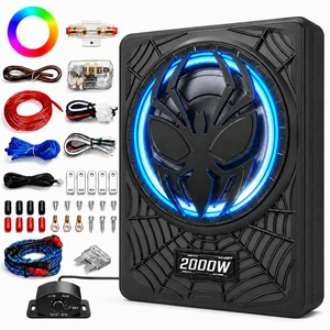 TANVSO 2000W Under Seat Subwoofer with Amp, 10 Inch Powered Car Subwoofer TANVSO 2000W Under Seat Subwoofer with Amp, 10 Inch Powered Car Subwoofer