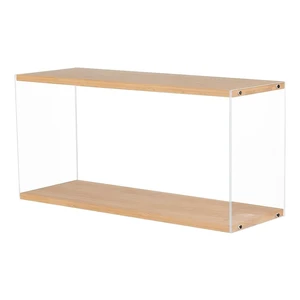 NBEADS Wood Acrylic CD Storage Box, 15.75x5.31x7.68 Inch Transparent DVD Holder Video Game Rack Blue Ray Disc Tower, Organizer for Video Game Media/Movie Cases/VHS Box NBEADS Wood Acrylic CD Storage Box, 15.75x5.31x7.68 Inch Transparent DVD Holder Video Game Rack Blue Ray Disc Tower, Organizer for Video Game Media/Movie Cases/VHS Box