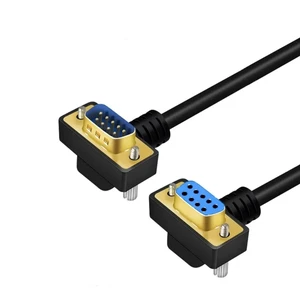 Aoikknuw 16.4ft DB9 9Pin RS232 Serial Extension Cable, Male to Female 270 Degree Right Angle COM Port Gold Plated Connector for PC, Printer, Industrial Equipment 5 Meters Aoikknuw 16.4ft DB9 9Pin RS232 Serial Extension Cable, Male to Female 270 Degree Right Angle COM Port Gold Plated Connector for PC, Printer, Industrial Equipment 5 Meters