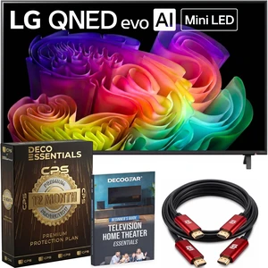 LG 55-Inch QNED evo AI Mini LED 4K Smart TV with a8 Gen3 Processor, Quantum Color, Dolby Vision, Dolby Atmos & 144Hz VRR Gaming Bundle with Deco Essentials 1-Year Extended Protection and HDMI Cables LG 55-Inch QNED evo AI Mini LED 4K Smart TV with a8 Gen3 Processor, Quantum Color, Dolby Vision, Dolby Atmos & 144Hz VRR Gaming Bundle with Deco Essentials 1-Year Extended Protection and HDMI Cables