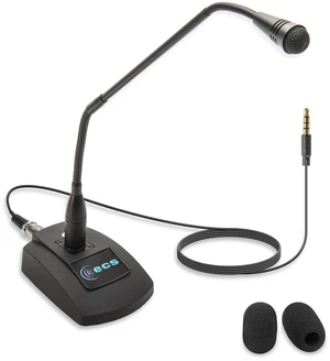 ECS WordSentry 4-Pole 3.5mm Adjustable Gooseneck Microphone for PC, Computers, iPhone, Android Smartphone, Microsoft Surface, Tablets, Gaming, Streaming, Voice-Over, Vlogging, Podcast Recordin ECS WordSentry 4-Pole 3.5mm Adjustable Gooseneck Microphone for PC, Computers, iPhone, Android Smartphone, Microsoft Surface, Tablets, Gaming, Streaming, Voice-Over, Vlogging, Podcast Recordin
