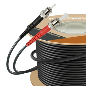 Yunsufiberpro 100m / 328ft OFNR 5.0mm Diameter OM1 Multimode Fiber Cable ST to ST, Riser Rated ST/ST Fiber Optic Patch Cord, Duplex 62.5/125 MMF Optical Jumper, Black Yunsufiberpro 100m / 328ft OFNR 5.0mm Diameter OM1 Multimode Fiber Cable ST to ST, Riser Rated ST/ST Fiber Optic Patch Cord, Duplex 62.5/125 MMF Optical Jumper, Black