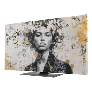 Elastic Indoor TV Cover 85" Dust Protector,African American Posters Stretch Fabric Flat Screen TV Covers,Abstract Flower Vintage Black Women Universal Anti-scratch Cover for Curved LCD LED OLED TVs Elastic Indoor TV Cover 85" Dust Protector,African American Posters Stretch Fabric Flat Screen TV Covers,Abstract Flower Vintage Black Women Universal Anti-scratch Cover for Curved LCD LED OLED TVs