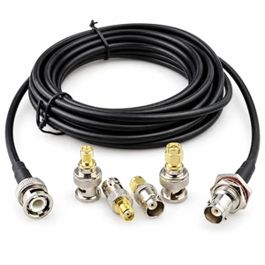 YDVOYNA BNC Extension Cable 16.4FT, RG58 50 Ohm, BNC Male to BNC Bulkhead Female with 4 BNC to SMA Adapters for SDR, Scanner, Ham Radio & Antenna YDVOYNA BNC Extension Cable 16.4FT, RG58 50 Ohm, BNC Male to BNC Bulkhead Female with 4 BNC to SMA Adapters for SDR, Scanner, Ham Radio & Antenna