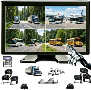 8-Channel Rader Sensor Touchable 128GB Large Alarm Screen 1080P Backup Camera 10.36-Inch Monitor & Built-in DVR Video for RV Truck Trailer Rear Side Front Reversing View Wired System Image Waterproof 8-Channel Rader Sensor Touchable 128GB Large Alarm Screen 1080P Backup Camera 10.36-Inch Monitor & Built-in DVR Video for RV Truck Trailer Rear Side Front Reversing View Wired System Image Waterproof