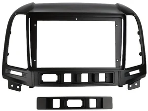 9 Inch Car Radio Fascia Fit for Santafe 2006-2012 Left Hand Drive Double Din Dash Mount Trim Kit Stereo GPS DVD Player Installation Panel Frame Bezel (Black,9inch) 9 Inch Car Radio Fascia Fit for Santafe 2006-2012 Left Hand Drive Double Din Dash Mount Trim Kit Stereo GPS DVD Player Installation Panel Frame Bezel (Black,9inch)