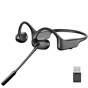 Open Ear Wireless Bluetooth Headset with USB Dongle for PC, AI Noise Cancelling Mic, Air Conduction Headphones with Microphone Boom, Bluetooth 5.3 Headset for Call Office Remote Work Sports Dri Open Ear Wireless Bluetooth Headset with USB Dongle for PC, AI Noise Cancelling Mic, Air Conduction Headphones with Microphone Boom, Bluetooth 5.3 Headset for Call Office Remote Work Sports Dri