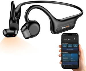 VibeLens MusicCam Worlds 1st Bone Conduction Headphones with Camera, Hand-Free POV 2K Camera Headphones, 6-Axis Stabilization, AI Functions, IP68 Open-Ear Bluetooth Wireless Sport Earphones wit VibeLens MusicCam Worlds 1st Bone Conduction Headphones with Camera, Hand-Free POV 2K Camera Headphones, 6-Axis Stabilization, AI Functions, IP68 Open-Ear Bluetooth Wireless Sport Earphones wit