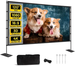 120 inch Outdoor Projector Screen with Stand, Portable Projector Screen 120 inch Outdoor Projector Screen with Stand, Portable Projector Screen