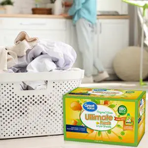Great Value Ultimate Fresh Dryer Sheets, Original Clean, 180 Count, Compare to Gain® Great Value Ultimate Fresh Dryer Sheets, Original Clean, 180 Count, Compare to Gain®