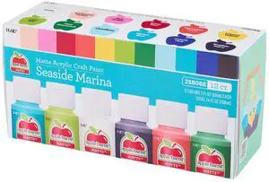 Apple Barrel Seaside Marina 2 fl oz Acrylic Craft Paint, Matte Finish, Set of 12 Apple Barrel Seaside Marina 2 fl oz Acrylic Craft Paint, Matte Finish, Set of 12