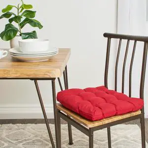 Mainstays Textured Chair Seat Pad, Red Chair Cushion, 1Piece, 15.5" x 16", Soft Comfortable Chair Pad for Indoor Dining Chair Mainstays Textured Chair Seat Pad, Red Chair Cushion, 1Piece, 15.5" x 16", Soft Comfortable Chair Pad for Indoor Dining Chair