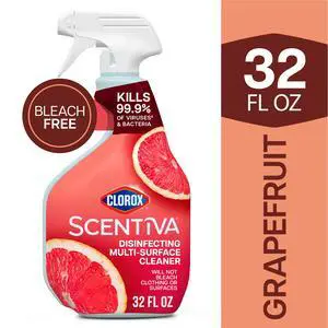 Clorox Scentiva Disinfecting MultiSurface Cleaner Spray, Grapefruit & Orange Blossom Scent, 32 fl oz, Household Sanitizing AllPurpose Cleaning Spray Clorox Scentiva Disinfecting MultiSurface Cleaner Spray, Grapefruit & Orange Blossom Scent, 32 fl oz, Household Sanitizing AllPurpose Cleaning Spray
