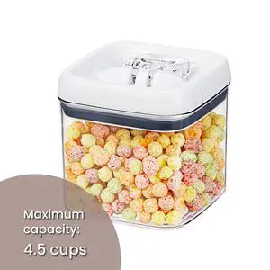 Better Homes & Gardens 4.5 Cup Square FlipTite® Food Storage Container, Airtight Reusable Kitchen Food Storage Organizer Better Homes & Gardens 4.5 Cup Square FlipTite® Food Storage Container, Airtight Reusable Kitchen Food Storage Organizer