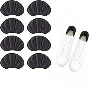 Back of Heel Cushion Inserts, Mesh Self-Adhesive Grips Pads, Reusable Adhesive Heel Guards Liners for Boots, Loose Shoes Too Big, Improve Shoe Fit for Women Men 8 Pcs - Black Back of Heel Cushion Inserts, Mesh Self-Adhesive Grips Pads, Reusable Adhesive Heel Guards Liners for Boots, Loose Shoes Too Big, Improve Shoe Fit for Women Men 8 Pcs - Black