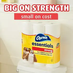 Charmin Essentials Strong Toilet Paper 6 Mega Rolls, 429 sheets per roll Charmin Essentials Strong Toilet Paper 6 Mega Rolls, 429 sheets per roll