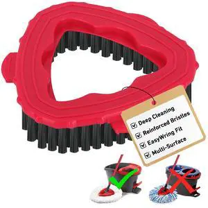 Scrub Head For Easywring 1-Tank System, Hard Bristle Rotating Mop Scrub Brush Attachment For Tile, Bathroom, Kitchen, Deck And Floor Cleaning, 1-Pack Scrub Head For Easywring 1-Tank System, Hard Bristle Rotating Mop Scrub Brush Attachment For Tile, Bathroom, Kitchen, Deck And Floor Cleaning, 1-Pack