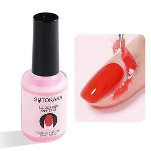 SUTOKAKA 15ml Liquid Latex Tape Peel, Nail Cuticle Protection, Skin Barrier, for Home DIY Nail Salon SUTOKAKA 15ml Liquid Latex Tape Peel, Nail Cuticle Protection, Skin Barrier, for Home DIY Nail Salon