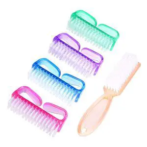5-Piece Handle Grip Nail Brush Set, Finger Nail Scrubber Cleaning Brush for Toe and Nail Cleaning, Men Women Pedicure Tool Set, Multicolor 5-Piece Handle Grip Nail Brush Set, Finger Nail Scrubber Cleaning Brush for Toe and Nail Cleaning, Men Women Pedicure Tool Set, Multicolor